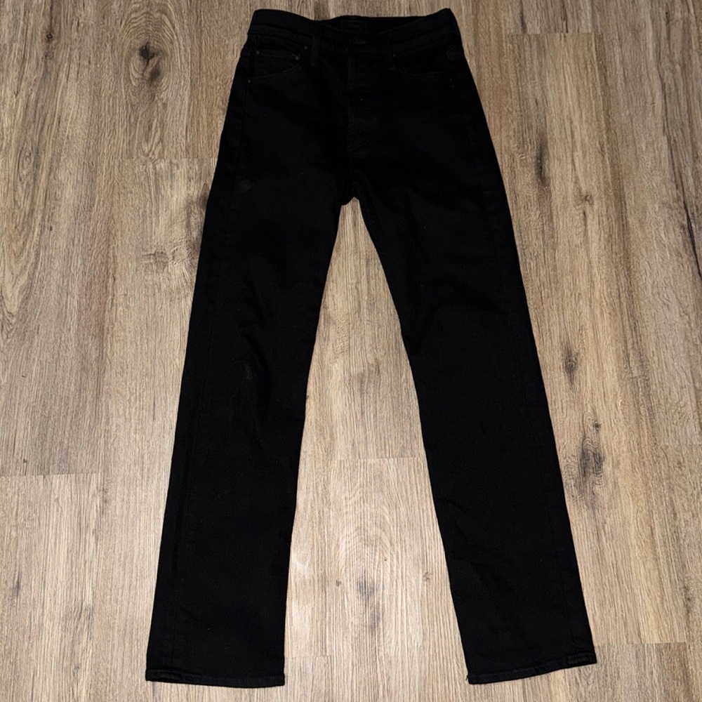 MOTHER The Tomcat Ankle Black Jeans In Lasting Impression Size 24